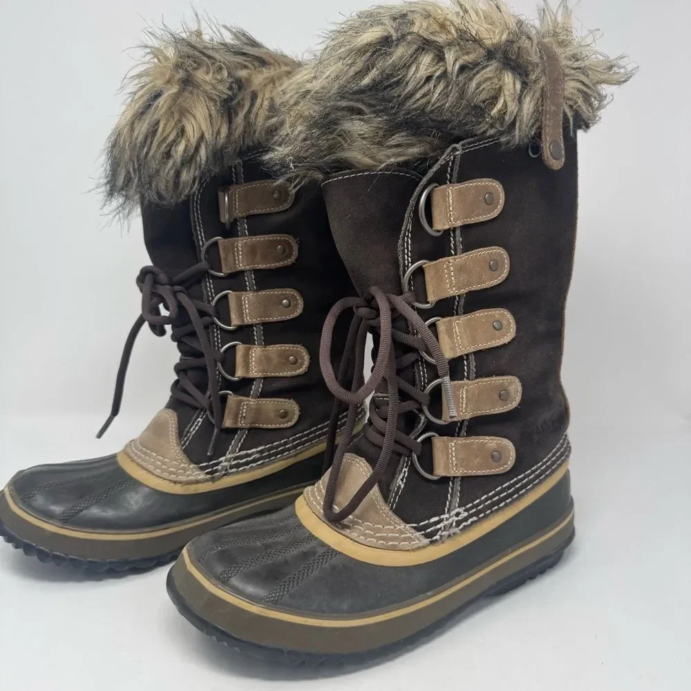 SOREL | Waterproof Removable Faux Fur Winter Boots Brown & Tan Women’s Size 7